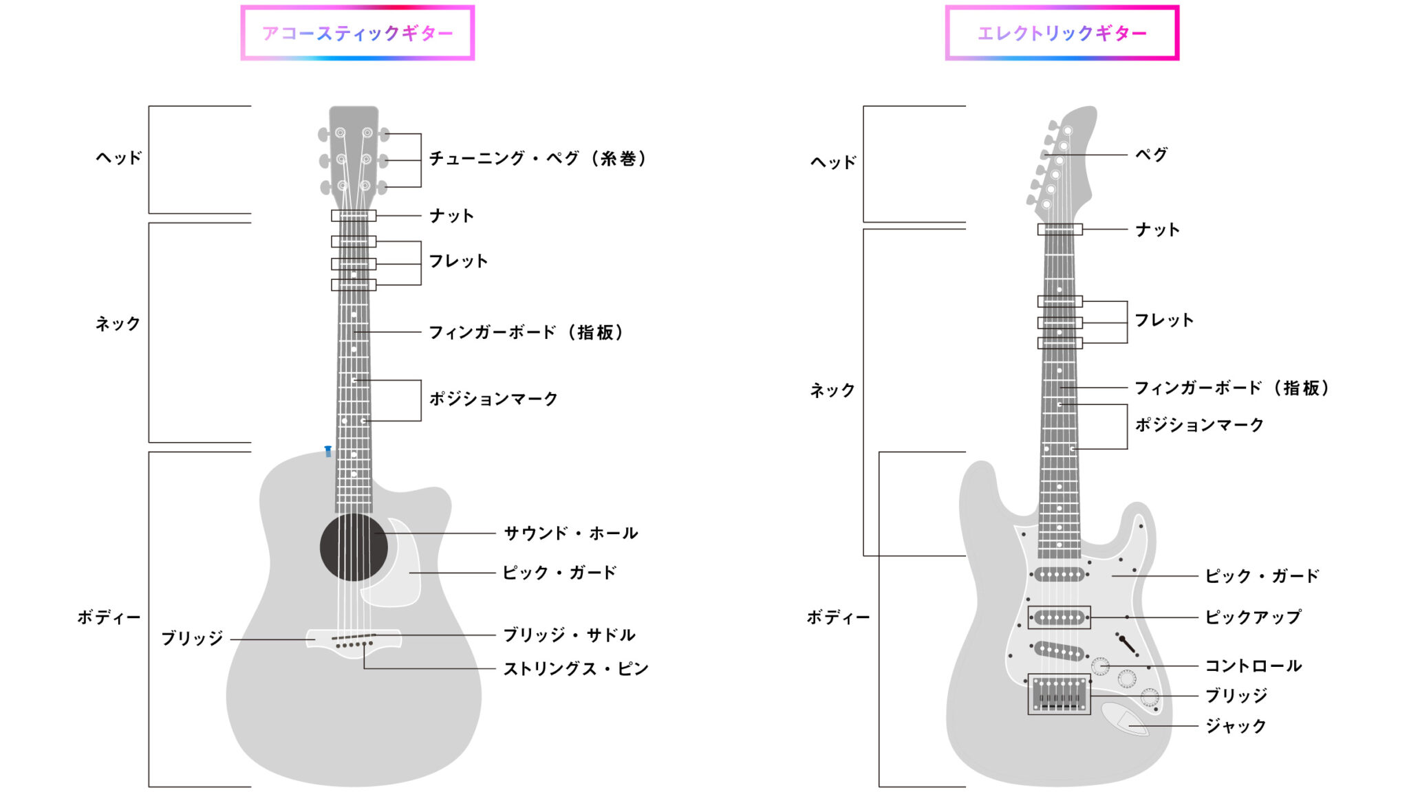 ギターってどんな楽器？ギターの構造や基礎知識を紹介 | KOUJUN Guitar